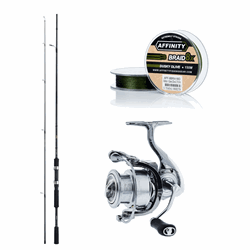 Spinnesæt: Shimano FX 9,0 fod 10/30 gr + Stardust 3000 + fletline